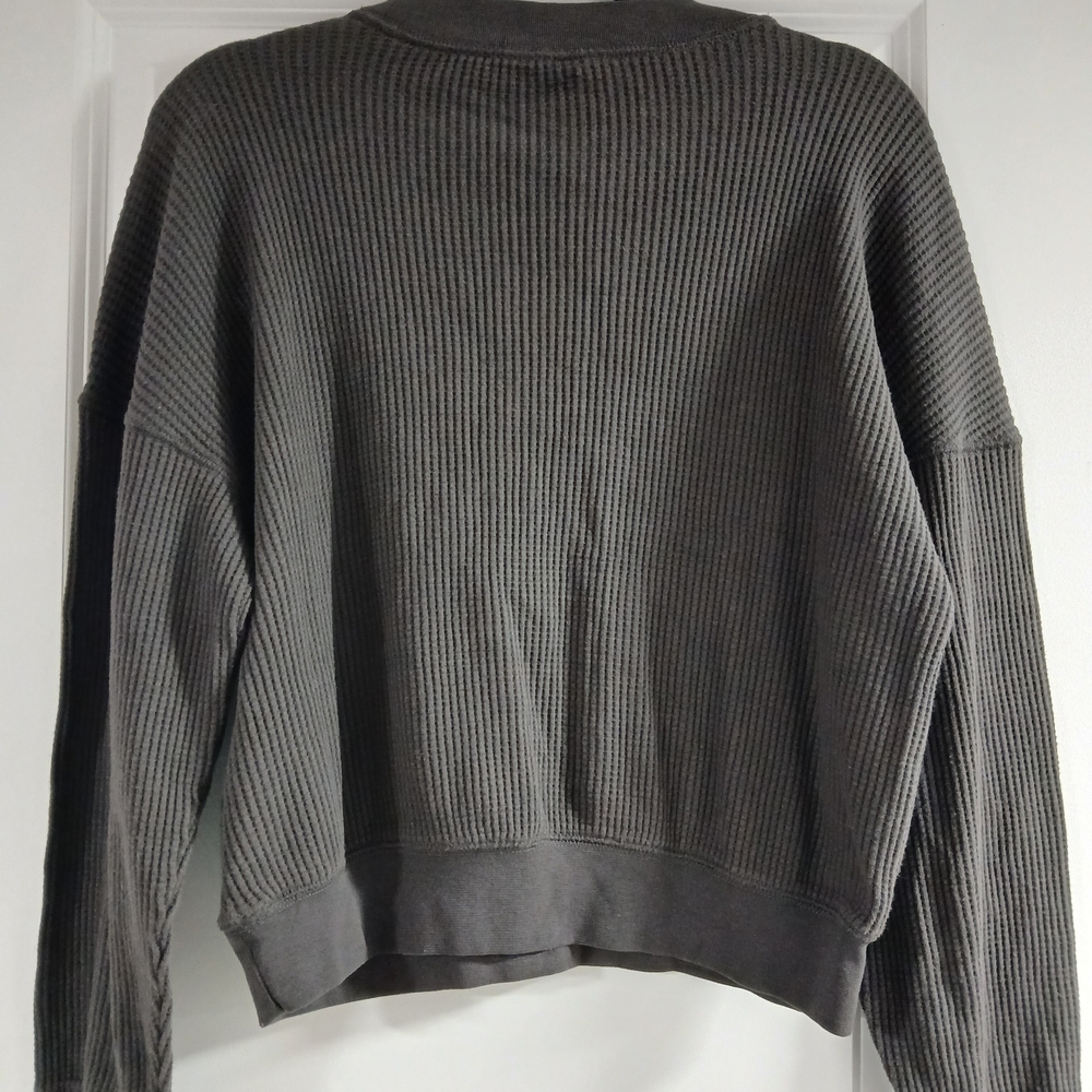 Women's Long Sleeve Ribbed Tops - Pink and Black - Picture 7 of 9